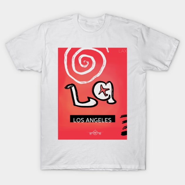 LOS ANGELES LAX T-Shirt by Woohoo